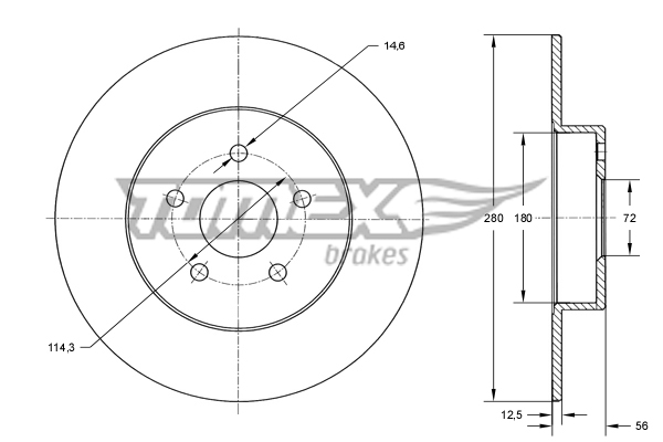 Brzdový kotúč TOMEX Brakes
